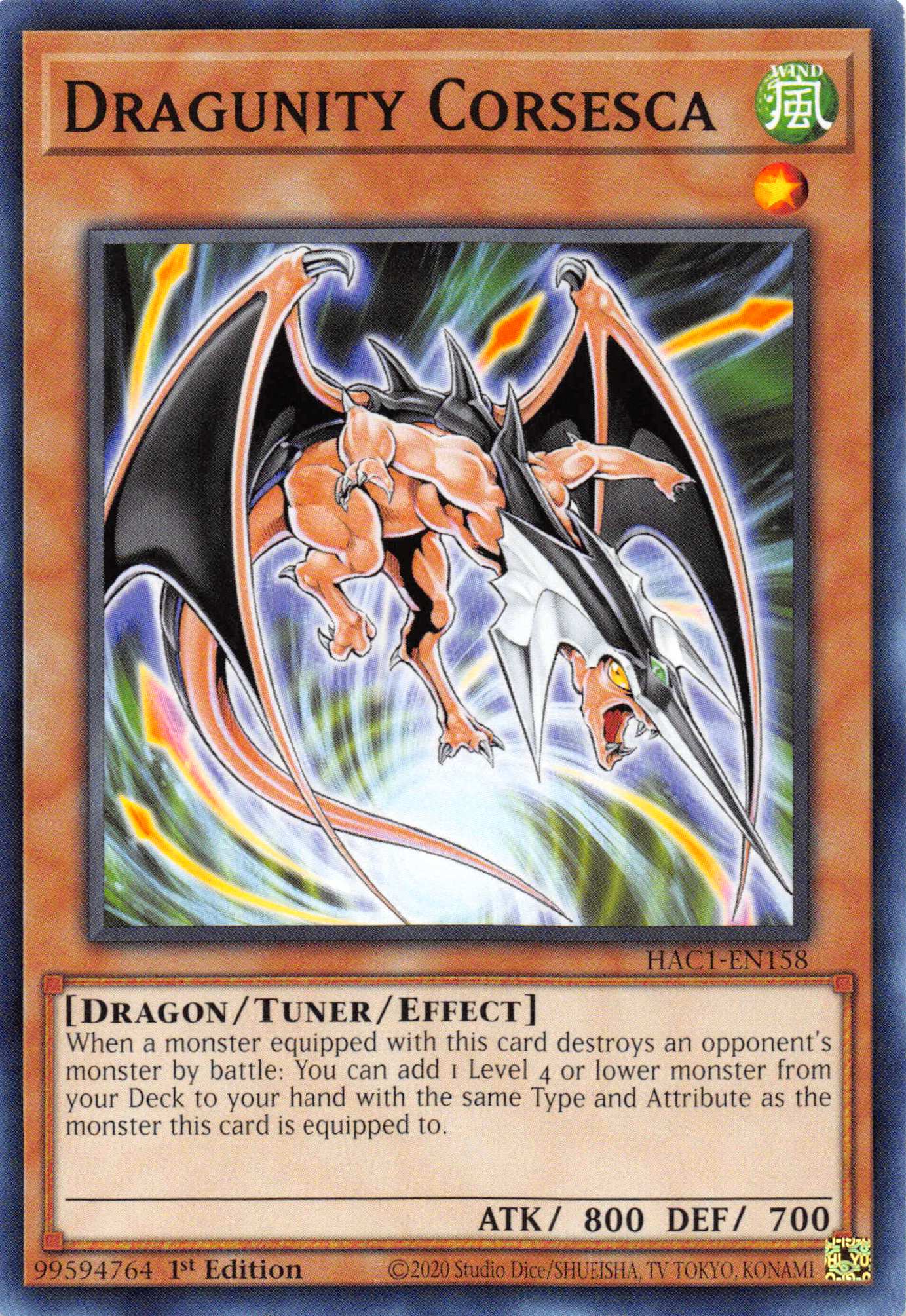 Dragunity Corsesca [HAC1-EN158] Common | Exor Games Dartmouth