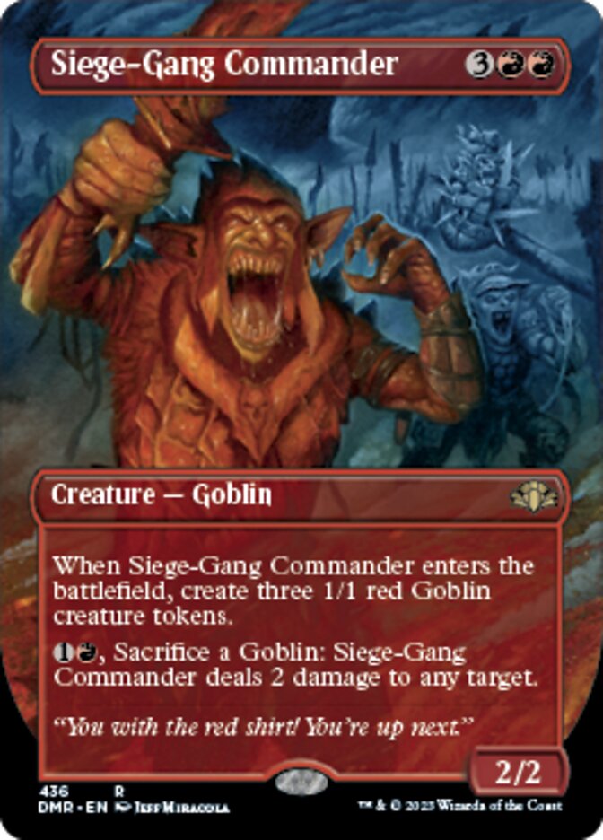 Siege-Gang Commander (Borderless Alternate Art) [Dominaria Remastered] | Exor Games Dartmouth