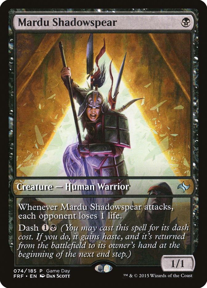 Mardu Shadowspear (Game Day) [Fate Reforged Promos] | Exor Games Dartmouth