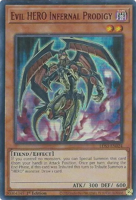 Evil HERO Infernal Prodigy (Red) [LDS3-EN024] Ultra Rare | Exor Games Dartmouth