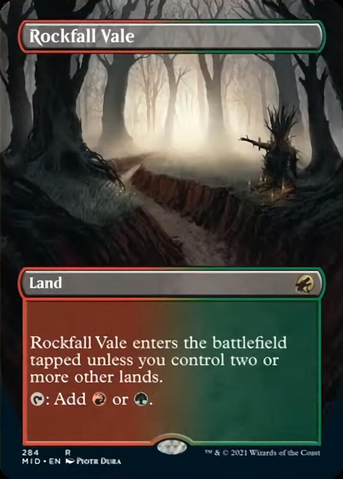 Rockfall Vale (Borderless) [Innistrad: Midnight Hunt] | Exor Games Dartmouth