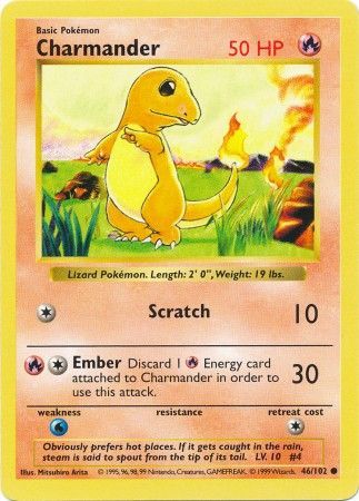 Charmander (46/102) [Base Set Shadowless Unlimited] | Exor Games Dartmouth