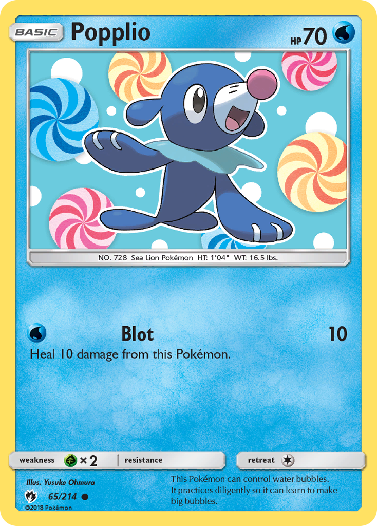 Popplio (65/214) [Sun & Moon: Lost Thunder] | Exor Games Dartmouth