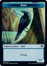 Bird (005) // Soldier Double-sided Token [Kaldheim Commander Tokens] | Exor Games Dartmouth