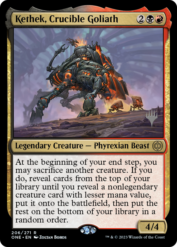 Kethek, Crucible Goliath (Promo Pack) [Phyrexia: All Will Be One Promos] | Exor Games Dartmouth