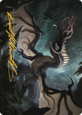 Brainstealer Dragon Art Card (Gold-Stamped Signature) [Commander Legends: Battle for Baldur's Gate Art Series] | Exor Games Dartmouth