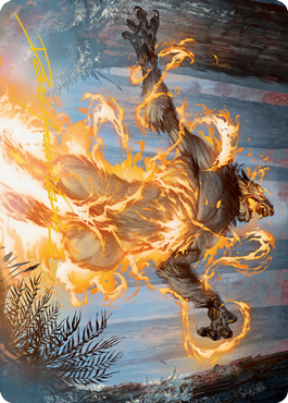 Burn the Accursed Art Card (Gold-Stamped Signature) [Innistrad: Midnight Hunt Art Series] | Exor Games Dartmouth