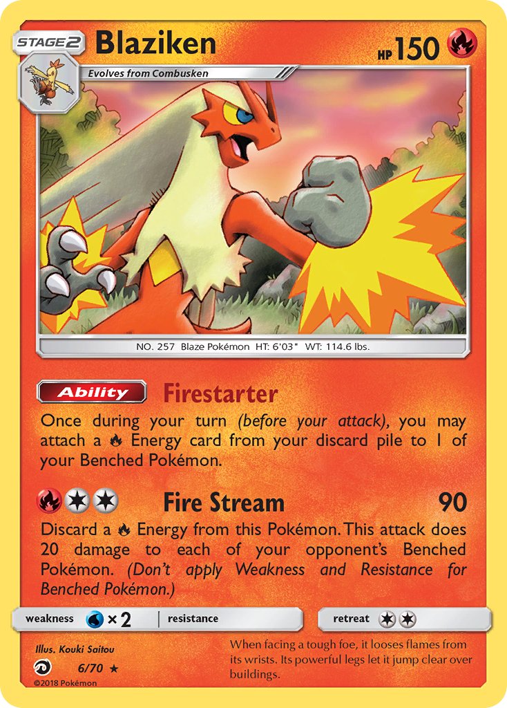 Blaziken (6/70) (Theme Deck Exclusive) [Sun & Moon: Dragon Majesty] | Exor Games Dartmouth