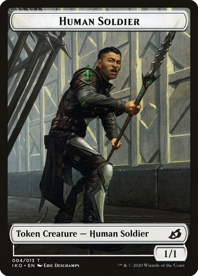 Human Soldier (004/013) [Ikoria: Lair of Behemoths Tokens] | Exor Games Dartmouth