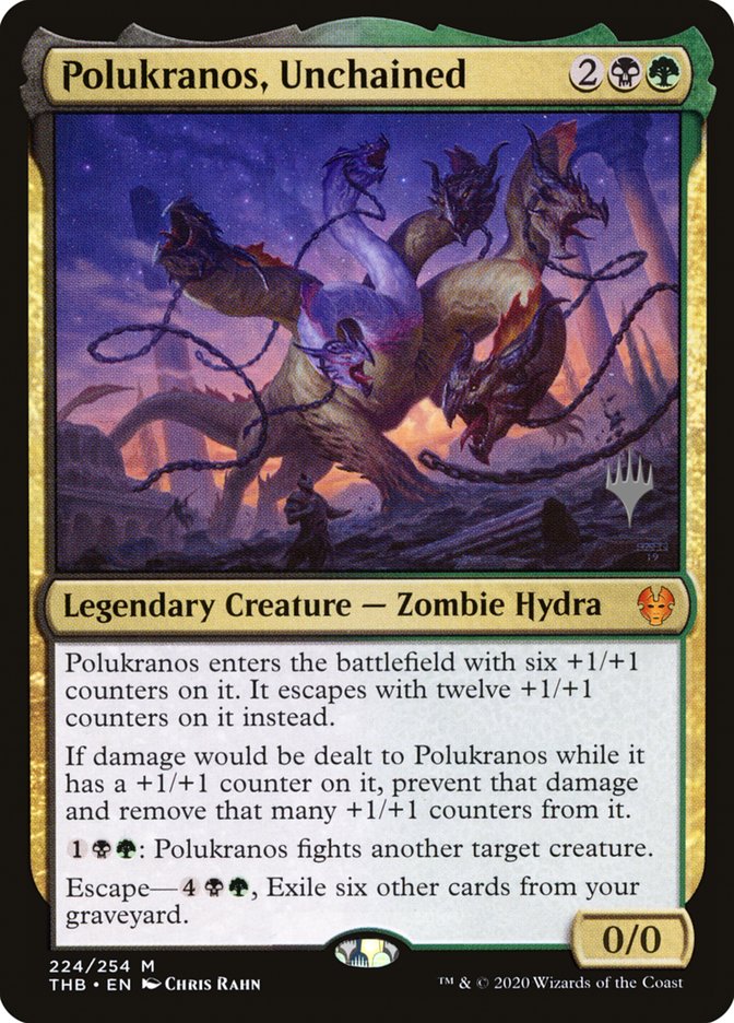 Polukranos, Unchained (Promo Pack) [Theros Beyond Death Promos] | Exor Games Dartmouth