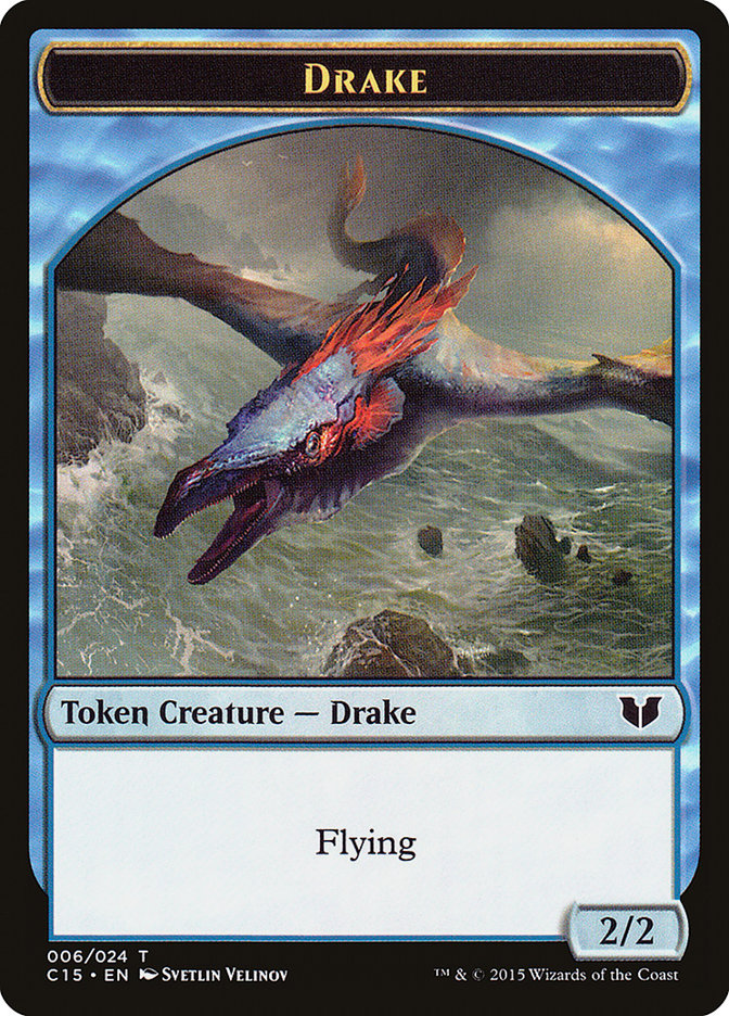 Drake // Elemental (020) Double-Sided Token [Commander 2015 Tokens] | Exor Games Dartmouth