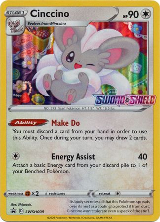 Cinccino (SWSH009) (Prerelease Promo) [Sword & Shield: Black Star Promos] | Exor Games Dartmouth