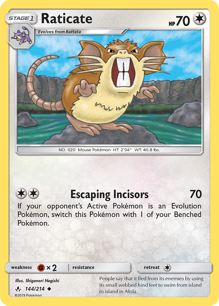 Raticate (144/214) [Sun & Moon: Unbroken Bonds] | Exor Games Dartmouth