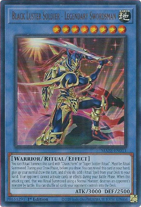 Black Luster Soldier - Legendary Swordsman [MAZE-EN011] Ultra Rare | Exor Games Dartmouth