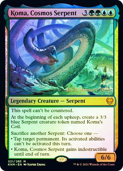 Koma, Cosmos Serpent  [Kaldheim Prerelease Promos] | Exor Games Dartmouth