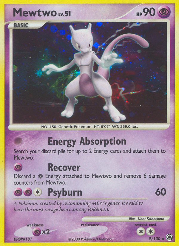 Mewtwo (9/100) [Diamond & Pearl: Majestic Dawn] | Exor Games Dartmouth