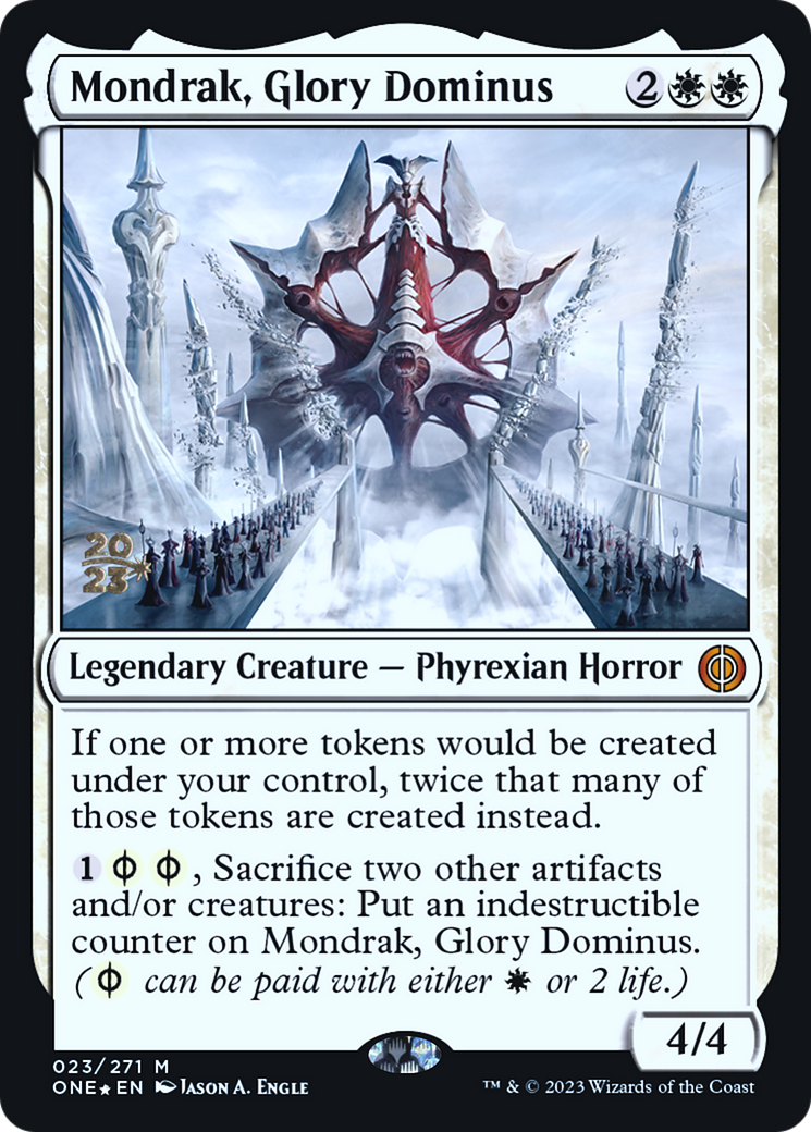 Mondrak, Glory Dominus [Phyrexia: All Will Be One Prerelease Promos] | Exor Games Dartmouth