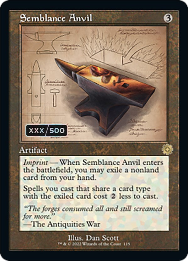 Semblance Anvil (Retro Schematic) (Serial Numbered) [The Brothers' War Retro Artifacts] | Exor Games Dartmouth