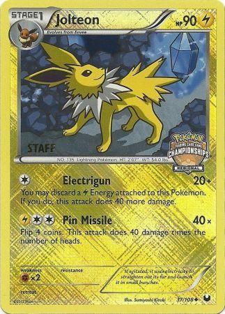 Jolteon (37/108) (Regional Championship 2013 Promo Staff) [Black & White: Dark Explorers] | Exor Games Dartmouth