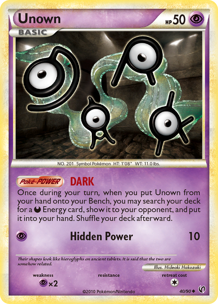 Unown (40/90) [HeartGold & SoulSilver: Undaunted] | Exor Games Dartmouth