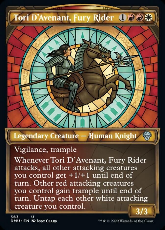 Tori D'Avenant, Fury Rider (Showcase Textured) [Dominaria United] | Exor Games Dartmouth