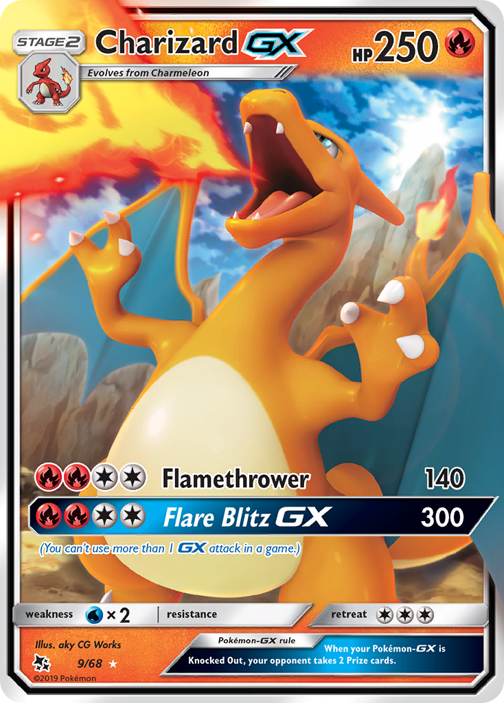 Charizard GX (9/68) [Sun & Moon: Hidden Fates] | Exor Games Dartmouth