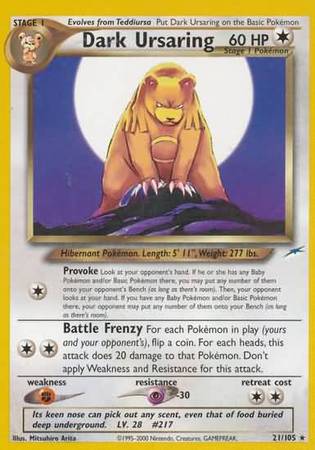 Dark Ursaring (21/105) [Neo Destiny Unlimited] | Exor Games Dartmouth
