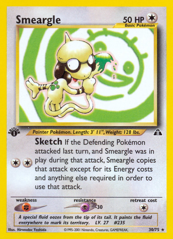 Smeargle (30/75) [Neo Discovery 1st Edition] | Exor Games Dartmouth