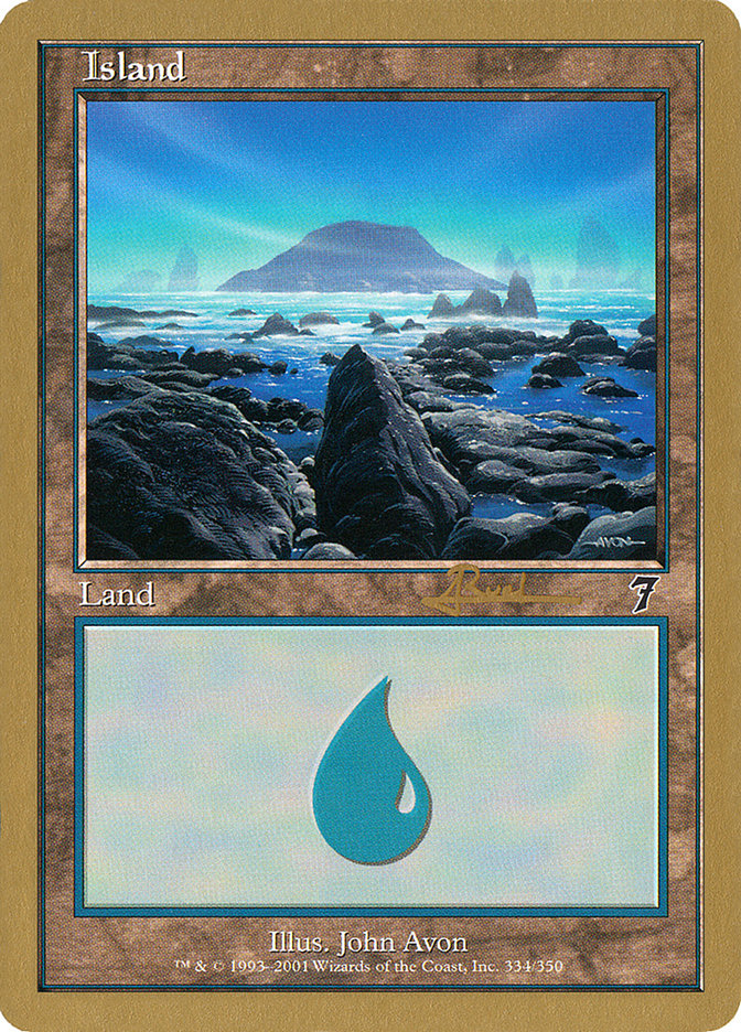 Island (ar334) (Antoine Ruel) [World Championship Decks 2001] | Exor Games Dartmouth