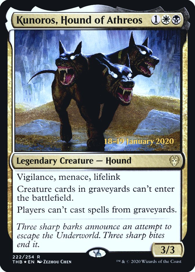 Kunoros, Hound of Athreos [Theros Beyond Death Prerelease Promos] | Exor Games Dartmouth