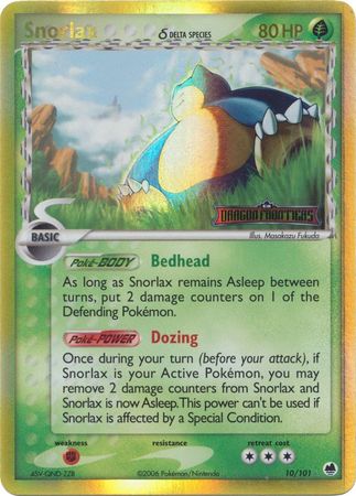 Snorlax (10/101) (Delta Species) (Stamped) [EX: Dragon Frontiers] | Exor Games Dartmouth