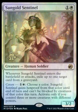 Sungold Sentinel [Innistrad: Midnight Hunt Prerelease Promos] | Exor Games Dartmouth