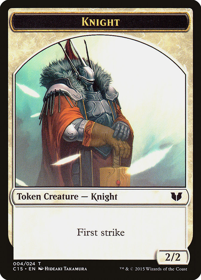 Knight (004) // Elemental Shaman Double-Sided Token [Commander 2015 Tokens] | Exor Games Dartmouth