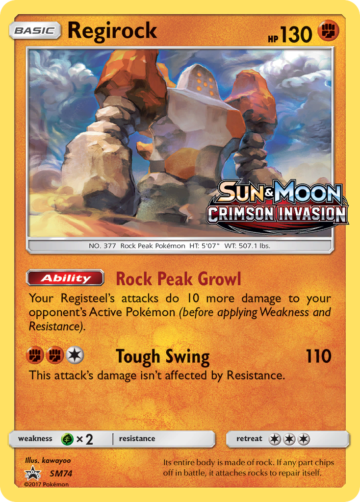 Regirock (SM74) [Sun & Moon: Black Star Promos] | Exor Games Dartmouth