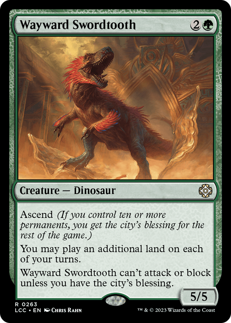 Wayward Swordtooth [The Lost Caverns of Ixalan Commander] | Exor Games Dartmouth