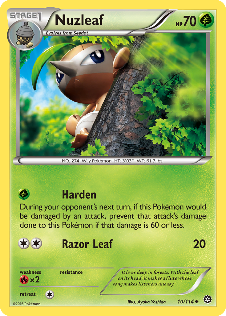 Nuzleaf (10/114) [XY: Steam Siege] | Exor Games Dartmouth