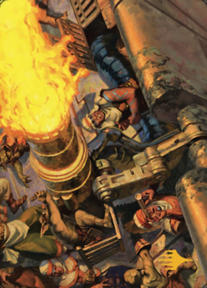 Mana Cannons Art Card (Gold-Stamped Signature) [Dominaria United Art Series] | Exor Games Dartmouth