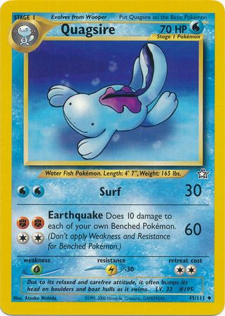 Quagsire (45/111) [Neo Genesis Unlimited] | Exor Games Dartmouth