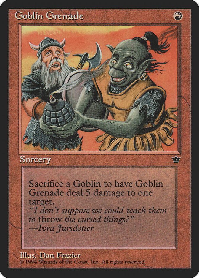 Goblin Grenade (Dan Frazier) [Fallen Empires] | Exor Games Dartmouth