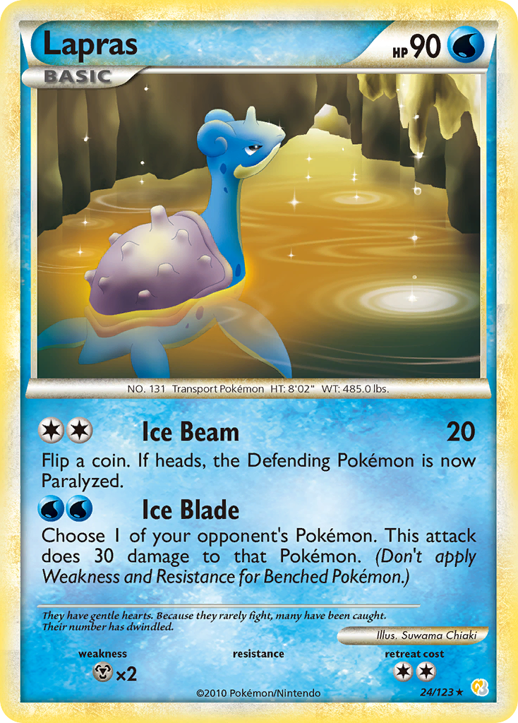 Lapras (24/123) [HeartGold & SoulSilver: Base Set] | Exor Games Dartmouth