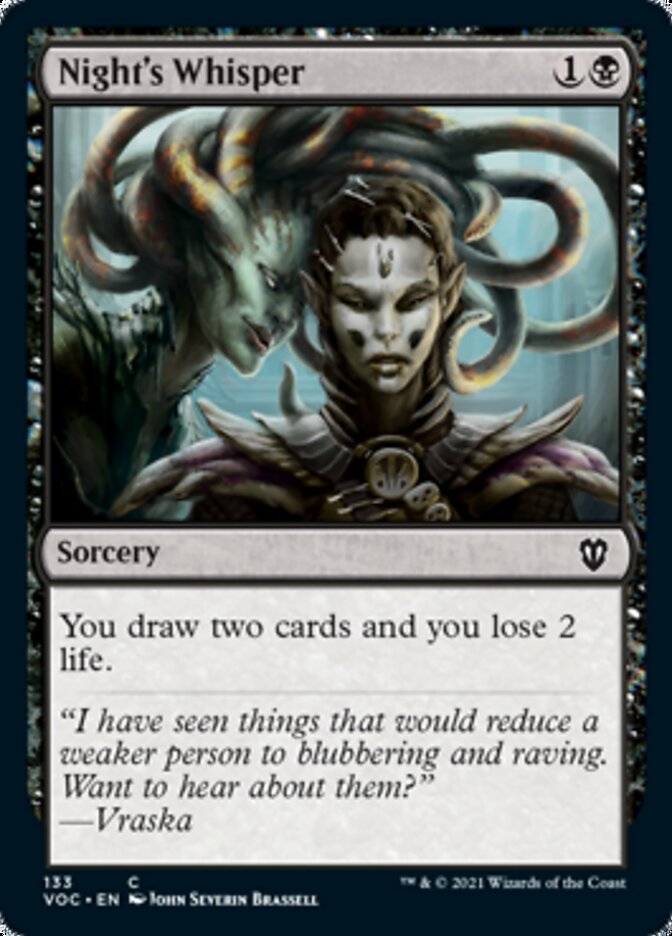 Night's Whisper [Innistrad: Crimson Vow Commander] | Exor Games Dartmouth