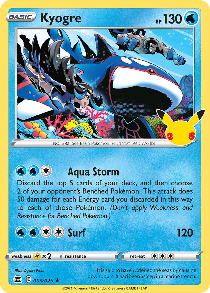 Kyogre (003/025) [Celebrations: 25th Anniversary] | Exor Games Dartmouth