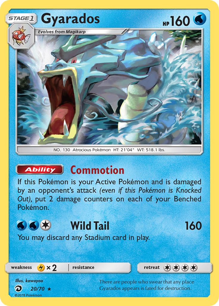 Gyarados (20/70) [Sun & Moon: Dragon Majesty] | Exor Games Dartmouth