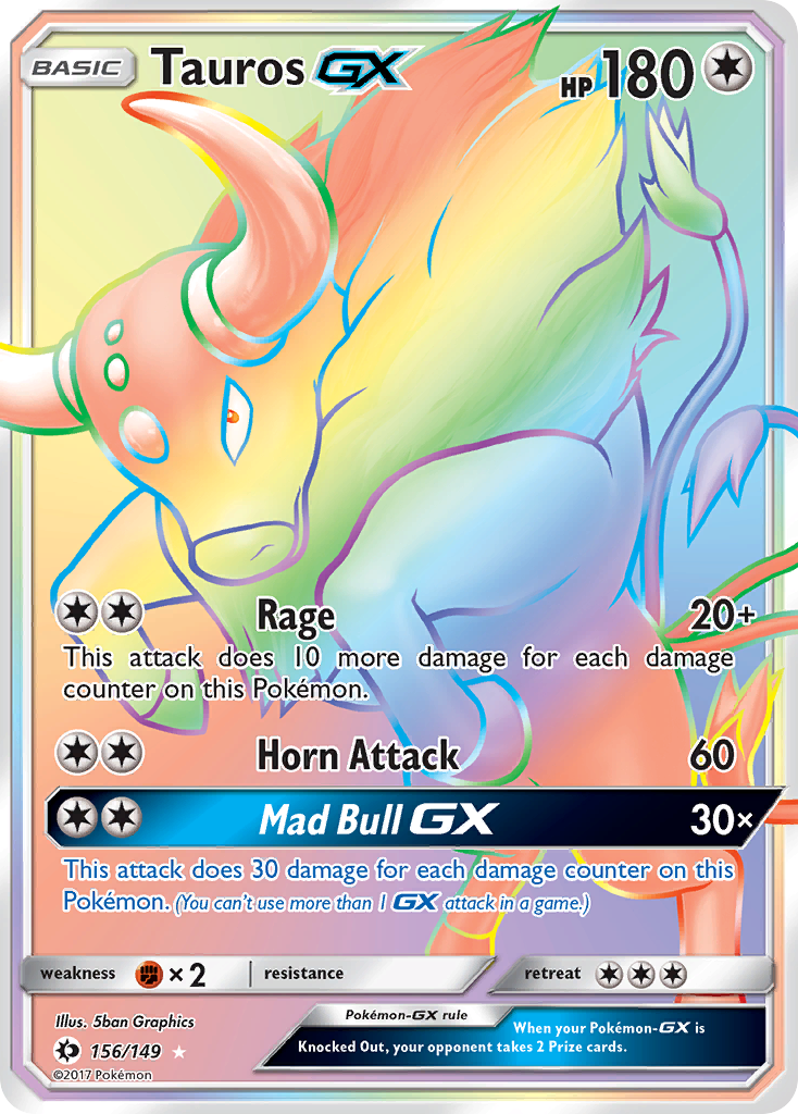 Tauros GX (156/149) [Sun & Moon: Base Set] | Exor Games Dartmouth