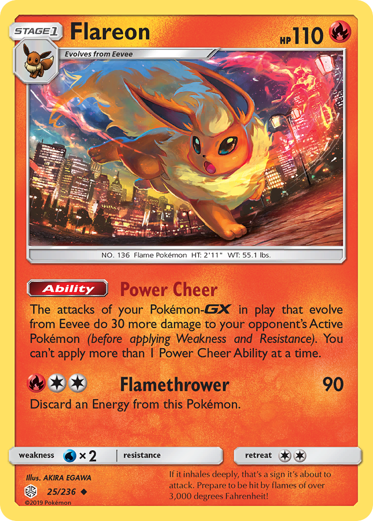 Flareon (25/236) [Sun & Moon: Cosmic Eclipse] | Exor Games Dartmouth