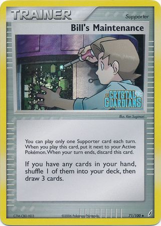 Bill's Maintenance (71/100) (Stamped) [EX: Crystal Guardians] | Exor Games Dartmouth