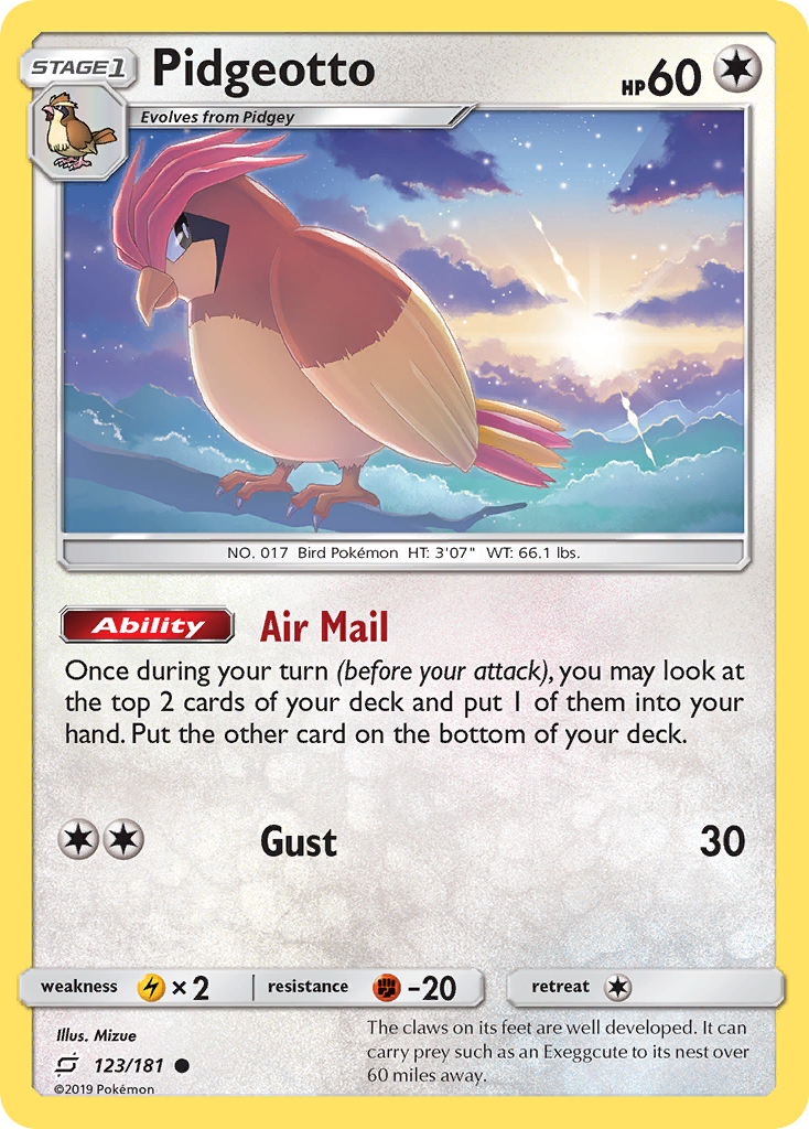 Pidgeotto (123/181) [Sun & Moon: Team Up] | Exor Games Dartmouth