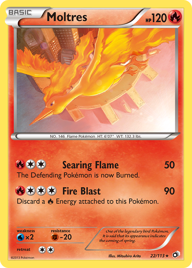 Moltres (22/113) [Black & White: Legendary Treasures] | Exor Games Dartmouth