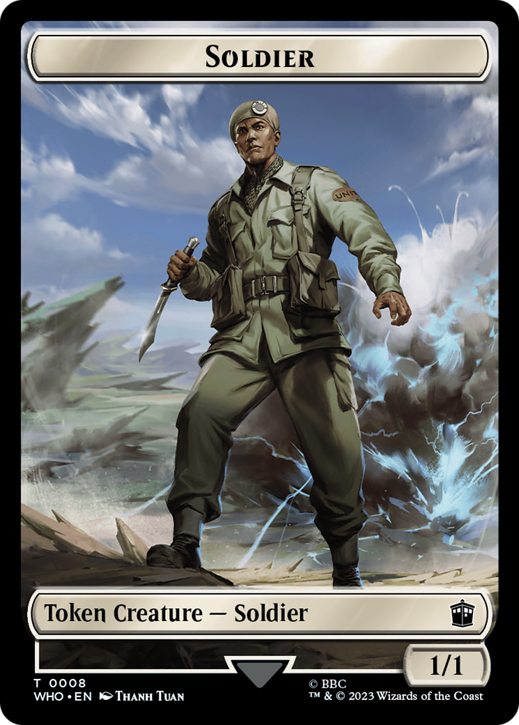 Soldier // Food (0027) Double-Sided Token [Doctor Who Tokens] | Exor Games Dartmouth