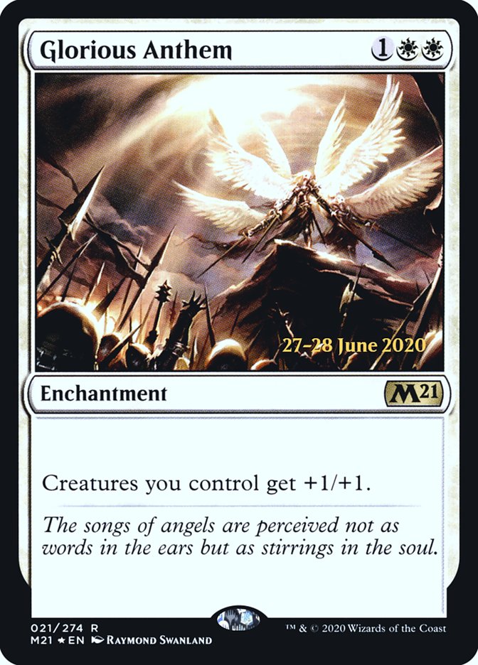 Glorious Anthem  [Core Set 2021 Prerelease Promos] | Exor Games Dartmouth